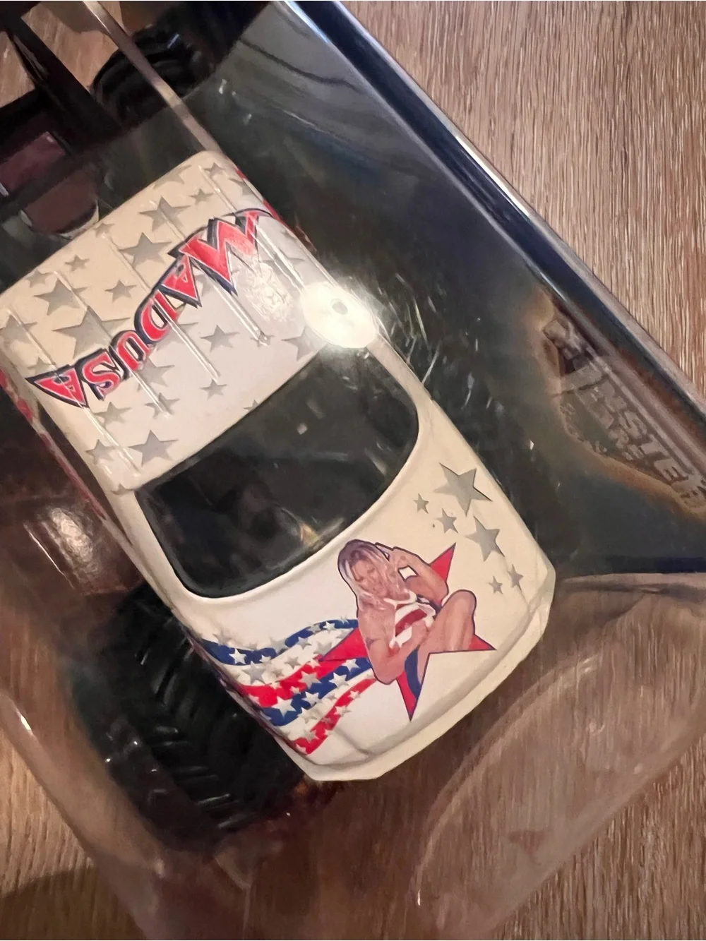 Mattel Madusa Monster Truck Toy - White, Red & Blue